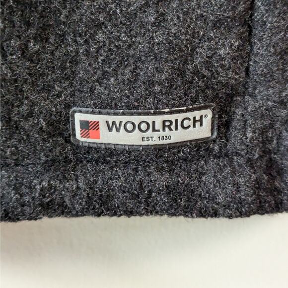 Woolrich Jacket Womens Small 100% Wool Full Zip Dark Gray Onyx Heather Gorpcore - Picture 3 of 14